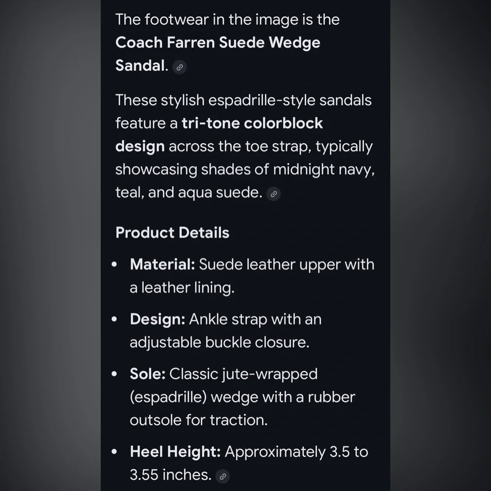 Coach Farren Suede Wedge Sandal - Picture 10 of 10